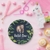 Waterverf Wild One Beer Eerste Verjaardag | Marine Papieren Bordje (Feest)