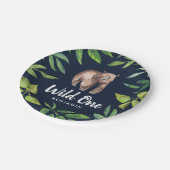 Waterverf Wild One Beer Eerste Verjaardag | Marine Papieren Bordje (Gekanteld)