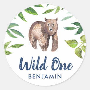Waterverf Wild One Gepersonaliseerde Stickers