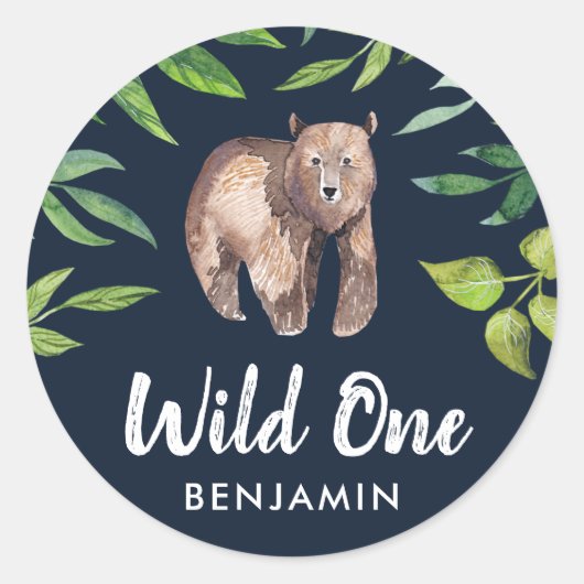 Waterverf Wild One Gepersonaliseerde Stickers | Do (Voorkant)