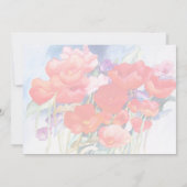 Waterverf Wild Red Poppies Kaart (Achterkant)