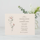 Waterverf wild roos Weddenschap Kaart (Staand voorkant)