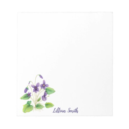 Waterverf Wild Violet Notitieblok (Voorkant)