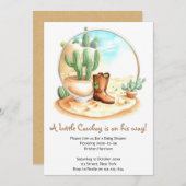 Waterverf Wild West Boy Baby shower Kaart (Voorkant / Achterkant)