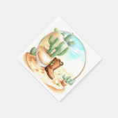 Waterverf Wild West Boy Baby shower Servet (Hoek)