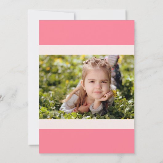 Waterverf Wildbloem 1e verjaardag Mauve Girl Kaart (Achterkant)