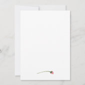 Waterverf Wildbloem | 3 sets voor het huwelijk van Kaart (Achterkant)