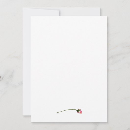 Waterverf Wildbloem | 3 sets voor het huwelijk van Kaart (Achterkant)