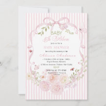 Waterverf Wildbloem Baby in Bloei Baby shower