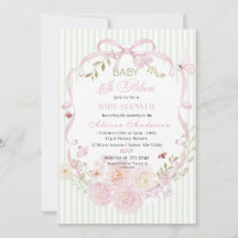 Waterverf Wildbloem Baby in Bloei Baby shower