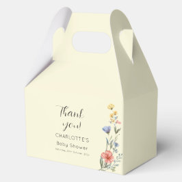 Waterverf Wildbloem Baby shower Bedankdoosjes