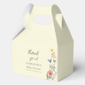 Waterverf Wildbloem Baby shower Bedankdoosjes (Achterkant)