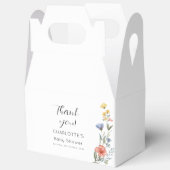 Waterverf Wildbloem Baby shower Bedankdoosjes (Open)