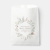 Waterverf wildbloem Baby shower Bedankzakje (Voorkant)