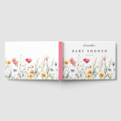 Waterverf Wildbloem Baby shower Gastenboek (Volledig)