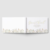 Waterverf Wildbloem Baby shower Gastenboek (Volledig)