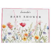 Waterverf Wildbloem Baby shower Groot Cadeauzakje (Achterkant)