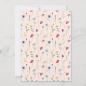 Waterverf Wildbloem Baby shower Kaart (Achterkant)