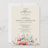 Waterverf Wildbloem Baby shower Kaart (Voorkant)