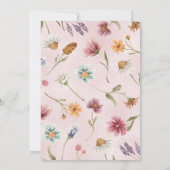 Waterverf Wildbloem Baby shower Kaart (Achterkant)