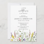 Waterverf Wildbloem Baby shower Kaart (Voorkant)