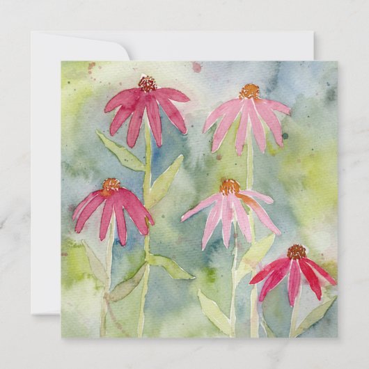 Waterverf Wildbloem Bewaar de data (Achterkant)