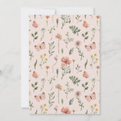 Waterverf Wildbloem Birthday Dank je wel Bedankkaart (Achterkant)