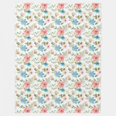 Waterverf Wildbloem Bloempatroon Fleece Deken (Voorkant)