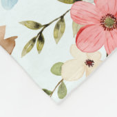 Waterverf Wildbloem Bloempatroon Fleece Deken (Hoek)