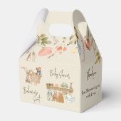 Waterverf Wildbloem Boho Kwekerij Baby shower Bedankdoosjes (Achterkant)