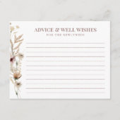 Waterverf Wildbloem Bruidsdouche Advieskaart Informatiekaartje (Voorkant)