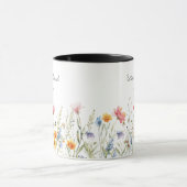 Waterverf Wildbloem Bruiloft Favor Coffiemok Mok (Midden)