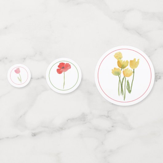 Waterverf Wildbloem Confetti (Voorkanten)