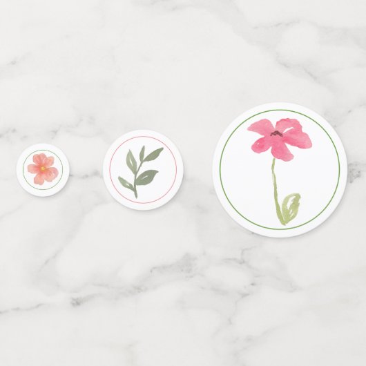 Waterverf Wildbloem Confetti (Achterkanten)