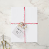 Waterverf wildbloem dank u label cadeaulabel (Met Touw)