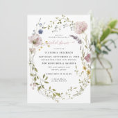 Waterverf Wildbloem | Florence-Vrijgezellenfeest Kaart (Staand voorkant)