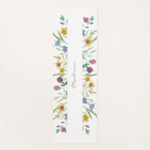 Waterverf Wildbloem Gepersonaliseerd Yogamat (Voorkant)