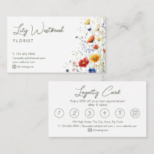 Waterverf Wildbloem Groen Moderne Elegante Script 