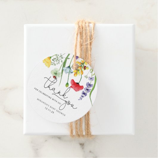 Waterverf Wildbloem Hartelijk dank voor de labels (In situ)