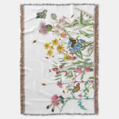 Waterverf Wildbloem Insecten Floral Spring Garden Deken (Voorkant Verticaal)