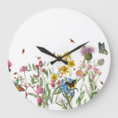 Waterverf Wildbloem Insecten Floral Spring Garden Grote Klok (Voorkant)