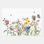 Waterverf Wildbloem Insecten Floral Spring Garden Inpakpapier Vel (Voorkant 3)