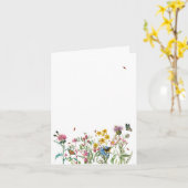 Waterverf Wildbloem Insecten Floral Spring Garden Kaart (Gele Bloem)