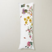 Waterverf Wildbloem Insecten Floral Spring Garden Lichaamskussen (Voorkant Verticaal)