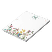 Waterverf Wildbloem Insecten Floral Spring Garden Notitieblok (Linkerzijde)