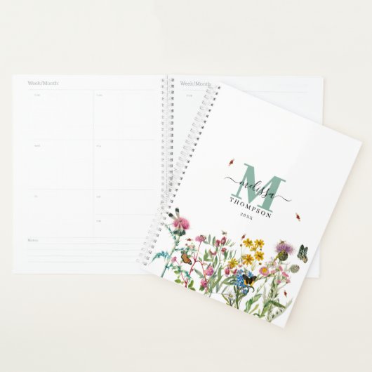 Waterverf Wildbloem Insecten Floral Spring Garden Planner (Display)