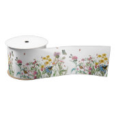 Waterverf Wildbloem Insecten Floral Spring Garden Satijnen Lint (Spoel)