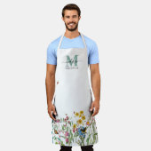 Waterverf Wildbloem Insecten Floral Spring Garden Schort (Gedragen)