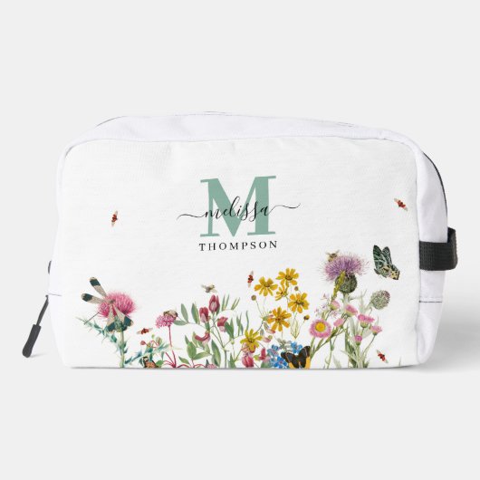 Waterverf Wildbloem Insecten Floral Spring Garden Toilettasje (Achterkant)