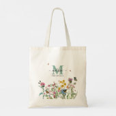 Waterverf Wildbloem Insecten Floral Spring Garden Tote Bag (Achterkant)